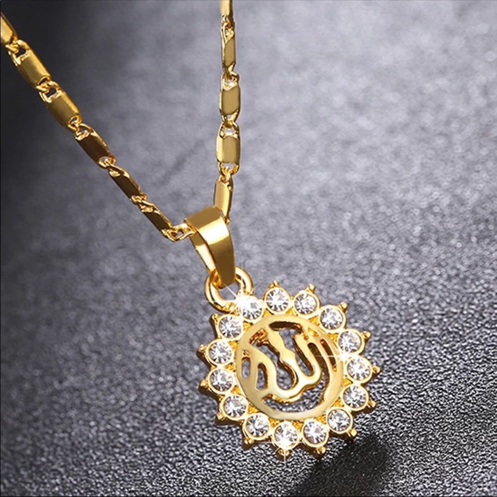 Gorgeous Allah Name golden necklaces